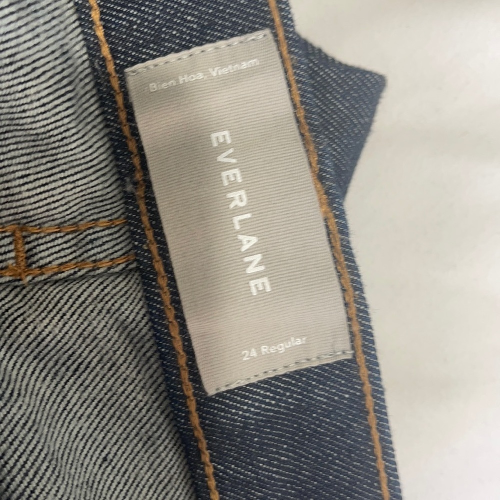 Everlane dark blue high rise denim skinny